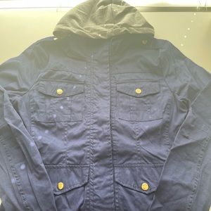 Juniors Navy Blue Jacket with Hood